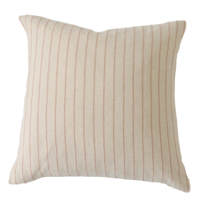 **FLAWED** Charles Tan Stripe Pillow Cover